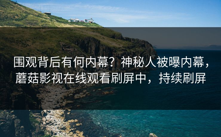 围观背后有何内幕？神秘人被曝内幕，蘑菇影视在线观看刷屏中，持续刷屏